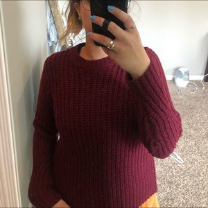 Maroon sweater. Lightly worn. Item is cross posted